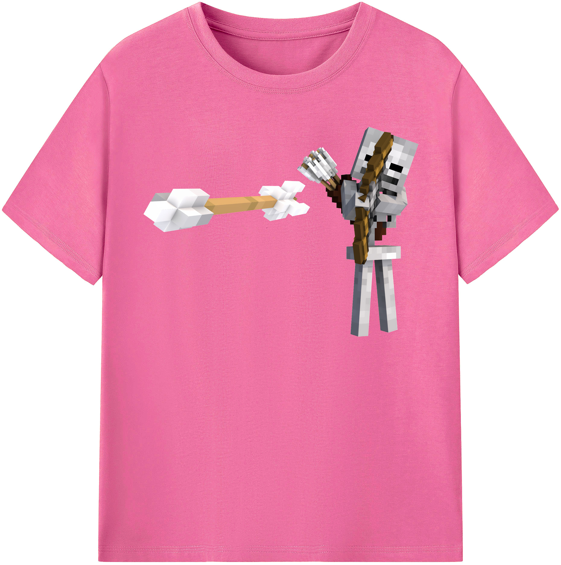 （画像用） マインクラフト ブロックの世界 Minecraft MC Block world レディースカジュアルプリントTシャツ（綿100％）